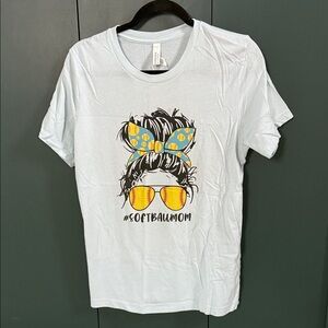 Bella Canvas Softball Mom Tee - White